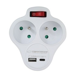 Adattore con prese Esperanza ELK311W 2 Prese