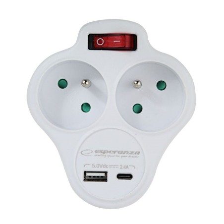 Adattore con prese Esperanza ELK311W 2 Prese