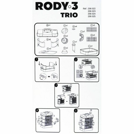 Gabbia Zolux Rody3 Metallo Plastica 41 x 36 x 27 cm (1 Pezzi)