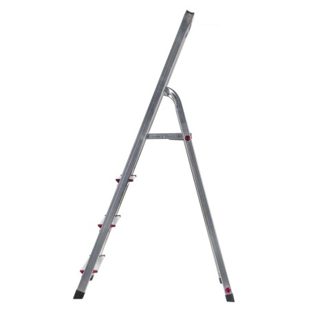 Scala Pieghevole a 4 Scalini Krause 000705 Argentato Alluminio