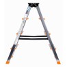 Scala Pieghevole a 4 Scalini Krause 120403 Argentato Alluminio