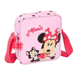 Borsa a Tracolla Minnie Mouse Naive Rosa 16 x 18 x 4 cm