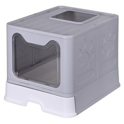 Lettiera per Gatti Diamentiq Yoko Bianco Grigio Plastica