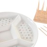 Vassoio per aperitivi DKD Home Decor 23,5 x 23,5 x 3 cm Multicolore Gres
