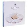 Vassoio per aperitivi DKD Home Decor 23,5 x 23,5 x 3 cm Multicolore Gres