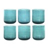 Set di Bicchieri Home ESPRIT Turchese Cristallo 320 ml (6 Unità)