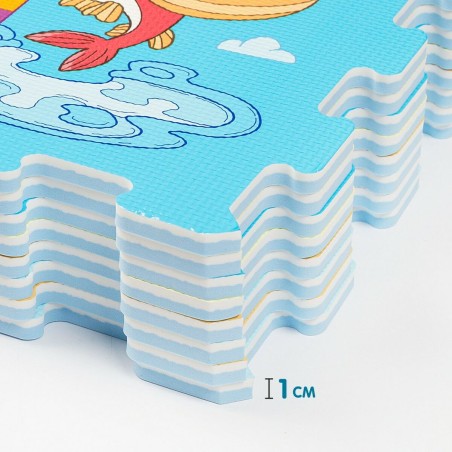Tappeto da gioco Colorbaby Marino EVA 8 Pezzi (4 Unità)