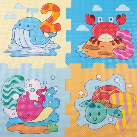 Tappeto da gioco Colorbaby Marino EVA 8 Pezzi (4 Unità)