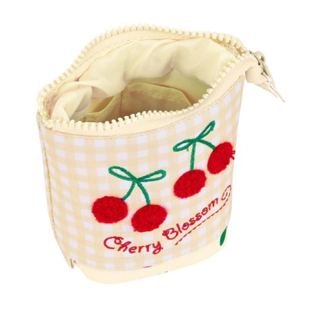 Astuccio Portapenne Safta Cherry Beige (8 x 19 x 6 cm)