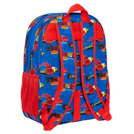 Zaino Scuola Cars Race ready Azzurro 33 x 42 x 14 cm