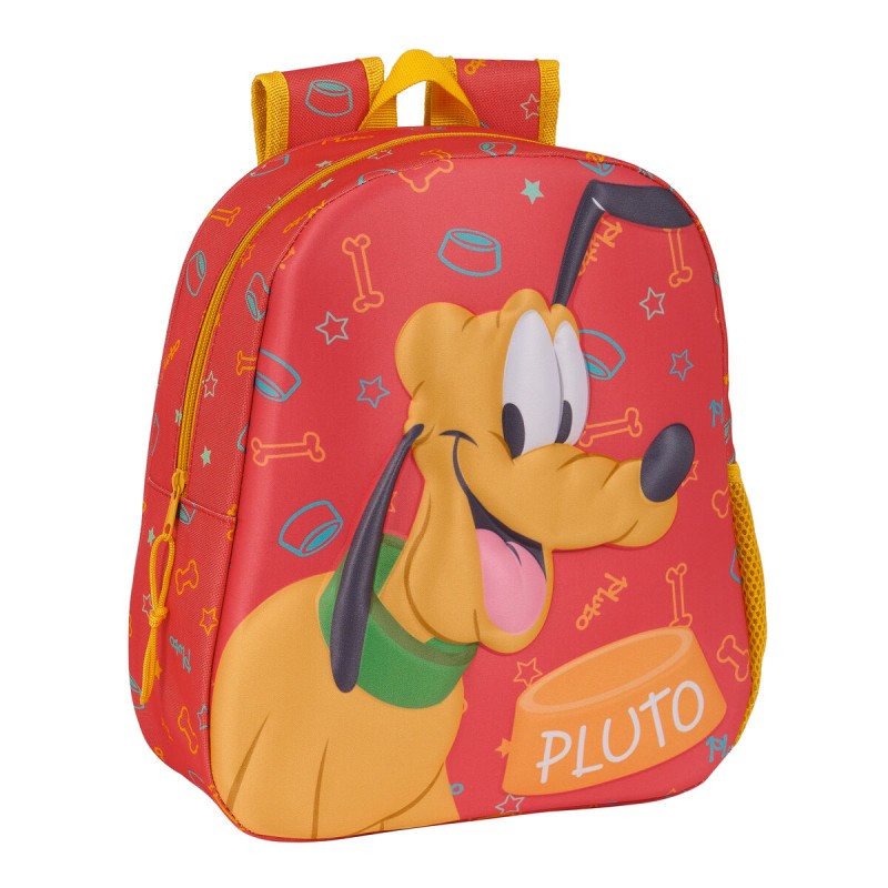 Zaino per Bambini 3D Clásicos Disney Pluto Arancio 27 x 33 x 10 cm Zaino per Bambini 3D Clásicos Disney Pluto Arancio 27 x 33 x 10 cm
