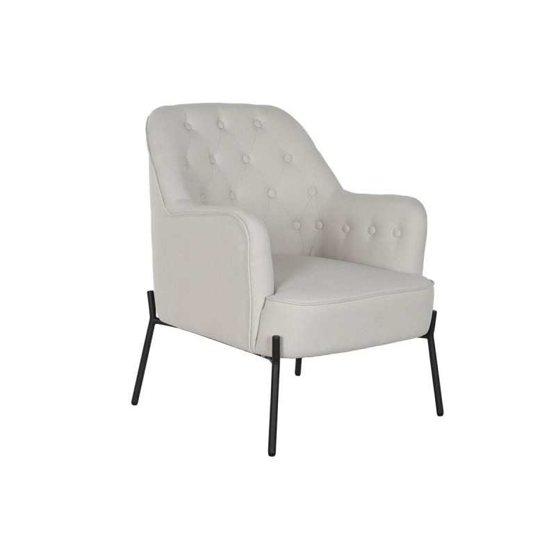 Poltrona DKD Home Decor Nero Beige Metallo 65 x 73 x 79,5 cm Poltrona DKD Home Decor Nero Beige Metallo 65 x 73 x 79,5 cm