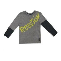 Maglia a Maniche Lunghe Reebok B LS TEE Grigio scuro