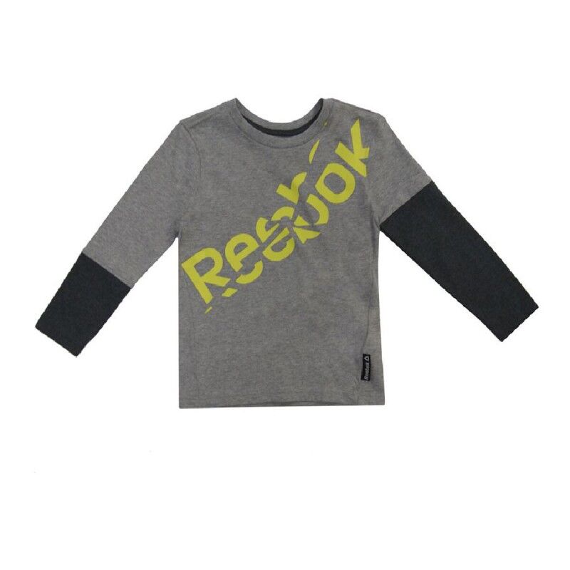 Maglia a Maniche Lunghe Reebok B LS TEE Grigio scuro Maglia a Maniche Lunghe Reebok B LS TEE Grigio scuro