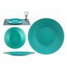 Piatto da pranzo Vivalto 323928P Turchese Vetro 27,5 x 2 x 27,5 cm (6 Unità)