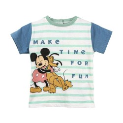Maglia a Maniche Corte Mickey Mouse Multicolore Per bambini
