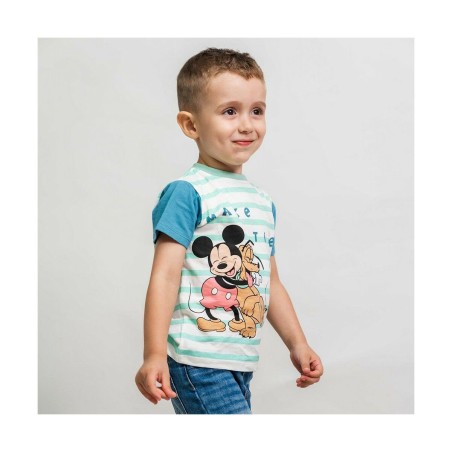 Maglia a Maniche Corte Mickey Mouse Multicolore Per bambini