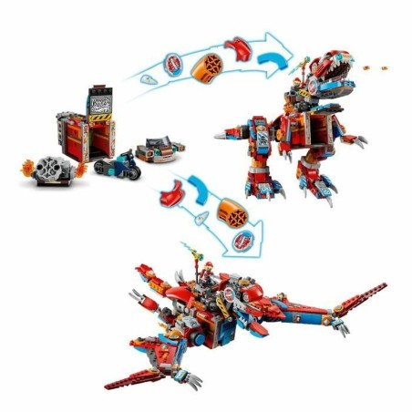 Set di Costruzioni Lego Cooper's C-Rex Dinosaur Robot Multicolore