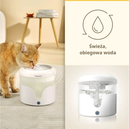Fontana per Animali Domestici Panasonic CP-JNW01CW Bianco Plastica