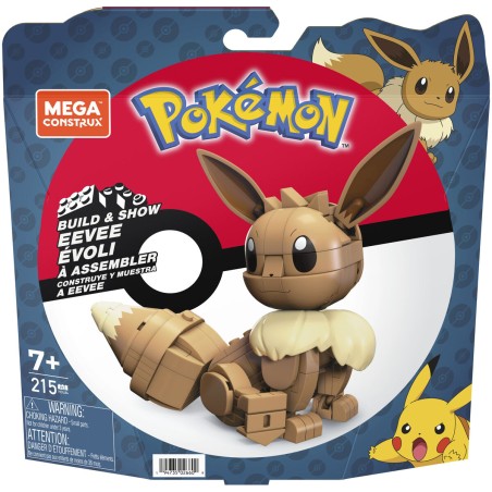 Statuetta Articolata Mega Construx  Eevee Medium + 7 Anni 215 Pezzi