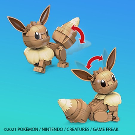 Statuetta Articolata Mega Construx  Eevee Medium + 7 Anni 215 Pezzi