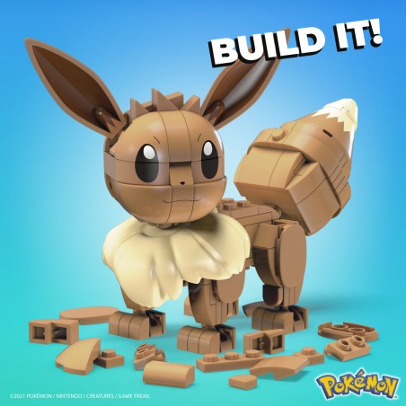 Statuetta Articolata Mega Construx  Eevee Medium + 7 Anni 215 Pezzi
