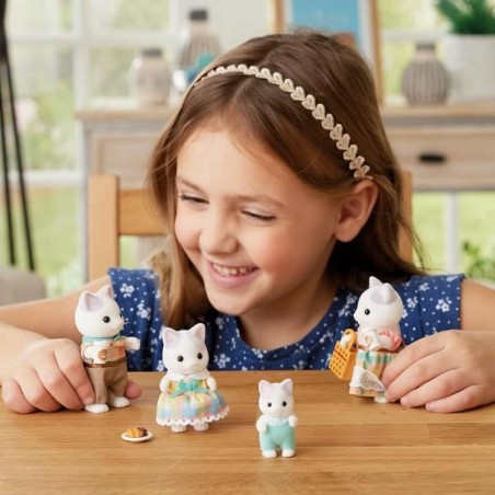 Accessori per Casa delle Bambole Sylvanian Families 5738 Latte Cat Family