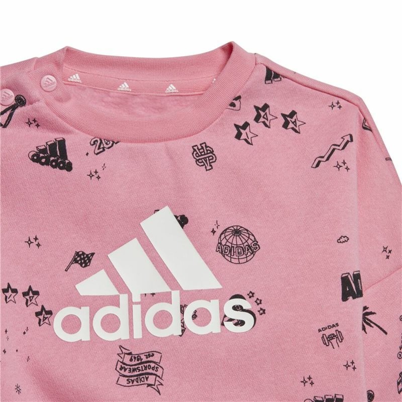 Tuta da Bambini Adidas I Bluv Q3 Cset Salmone