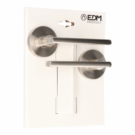 Maniglia con rosetta EDM 85437 606 Alluminio Ø 50 mm