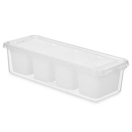 Contenitore per Frigorifero Kinvara 02 1066 Bianco Trasparente 37,5 x 9 x 14,3 cm