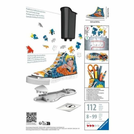 Puzzle 3D Naruto 11543   Pantofole 112 Pezzi