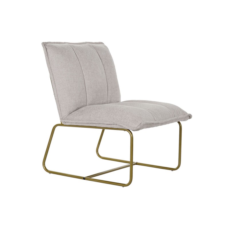 Poltrona DKD Home Decor Beige Dorato Metallo Poliestere (66 x 71 x 77 cm) Poltrona DKD Home Decor Beige Dorato Metallo Poliestere (66 x 71 x 77 cm)