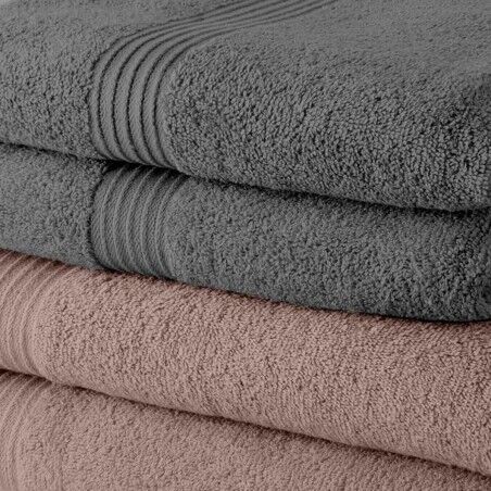 Set di asciugamani TODAY Grigio Rosa chiaro 5 Pezzi 70 x 130 cm