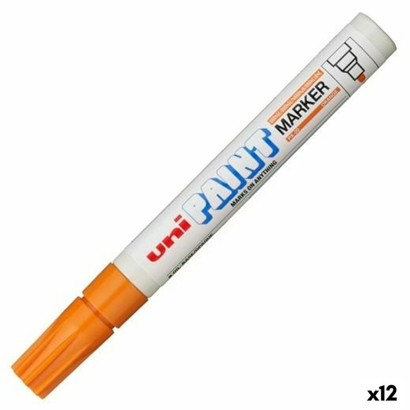 Marcatore permanente Uni-Ball PX-20 Arancio (12 Unità) Marcatore permanente Uni-Ball PX-20 Arancio (12 Unità)