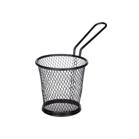 Cestino per Servire Aperitivi Kinvara W8088S-BLACK Nero Metallo 16 x 11,5 x 8 cm (12 Unità)