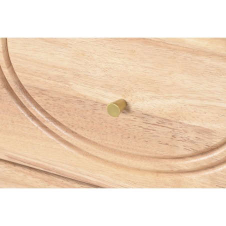 Credenza Home ESPRIT Naturale Metallo Rattan Legno d'albero della gomma 73,5 x 35 x 78 cm