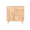 Credenza Home ESPRIT Naturale Metallo Rattan Legno d'albero della gomma 73,5 x 35 x 78 cm