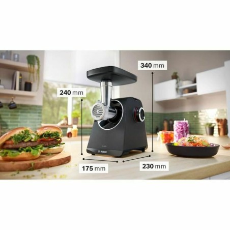 Tritatutto BOSCH MFWS430B Nero Grigio 1900 W