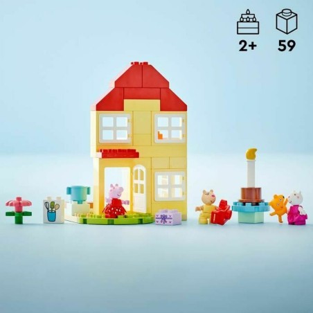 Set di Costruzioni Lego 10433 Peppa Pig's Birthday Party Multicolore 59 Pezzi