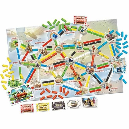 Gioco da Tavolo Asmodee Rail Adventurers : My First Voyage (FR) Nero Azzurro Bianco Verde