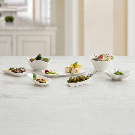 Vassoio per aperitivi Quid Select Bianco Ceramica 10,5 cm (6 Unità) (Pack 6x)