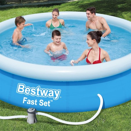 Bestway Piscina Gonfiabile Anello con Depuratore 366x76 cm Giardino 57274