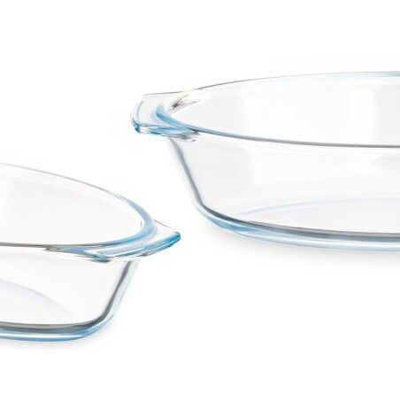 Teglia da Cucina Vivalto T7-07 Trasparente Vetro Borosilicato 700 ml 23,6 x 5,3 x 13 cm Con manici (18 Unità)