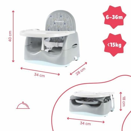 Seggiolone Badabulle Sitzerhöhung 15 kg Bianco/Grigio