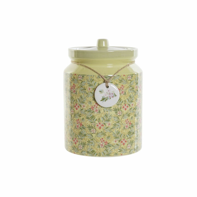 Barattolo DKD Home Decor Fiori 15,5 x 15,5 x 21 cm (2 Unità) Barattolo DKD Home Decor Fiori 15,5 x 15,5 x 21 cm (2 Unità)