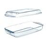 Vassoio con coperchio Pasabahce Borcam Trasparente Vetro Borosilicato 1,9 L (4 Unità)