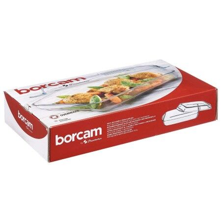 Vassoio con coperchio Pasabahce Borcam Trasparente Vetro Borosilicato 1,9 L (4 Unità)