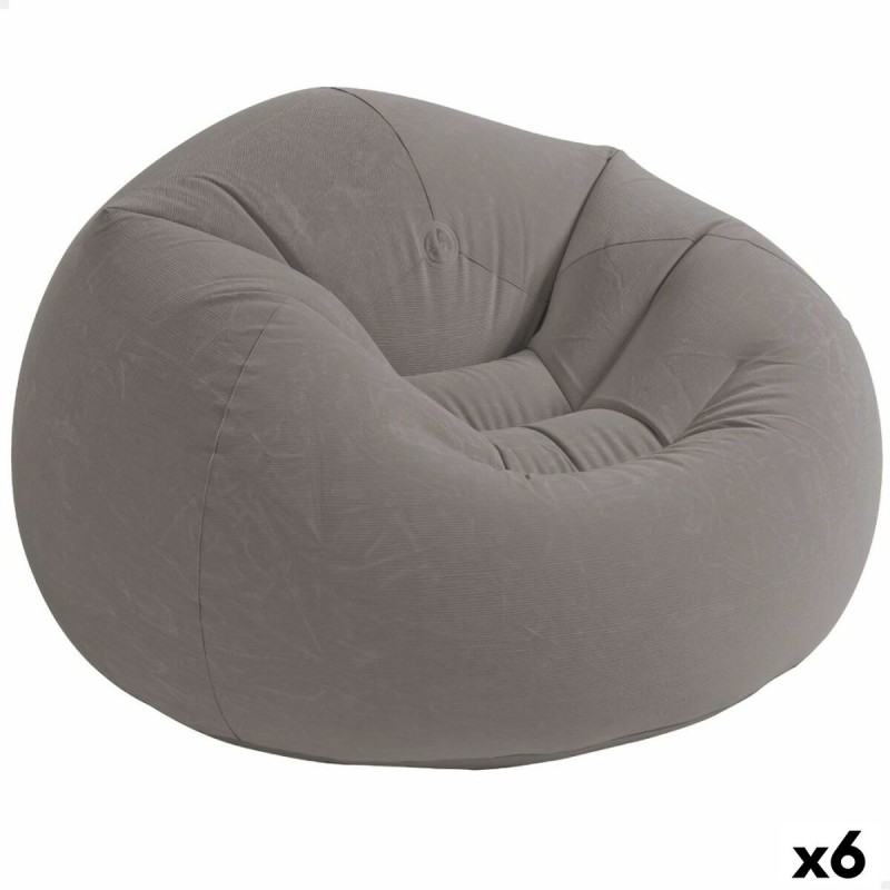 Poltrona Gonfiabile Intex Grigio 107 x 69 x 104 cm 114 x 71 x 114 cm (6 Unità)