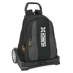 Trolley per la Scuola Munich Topo Nero 32 x 44 x 16 cm