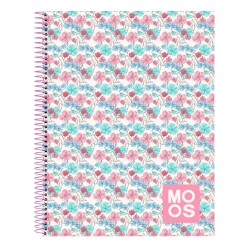 Agenda Moos Flores Multicolore A4 120 Fogli